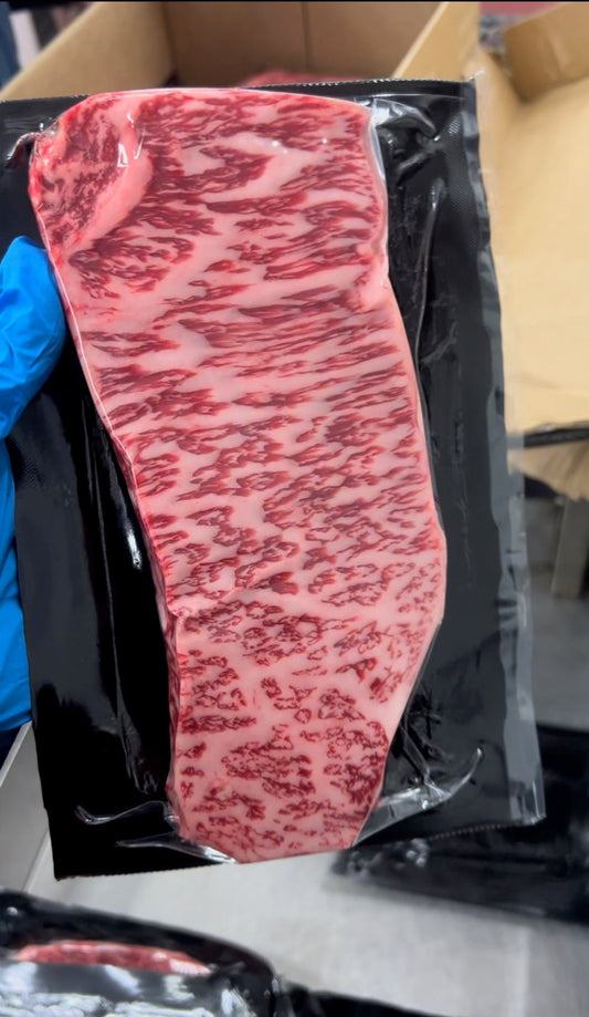 Stone Axe Full Blood Wagyu NY Strip BMS 9